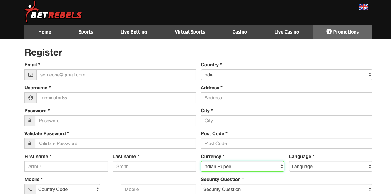 betrebels registration county india