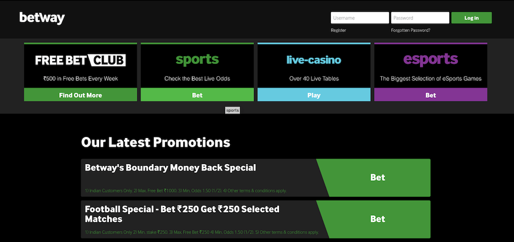 betway promotions india