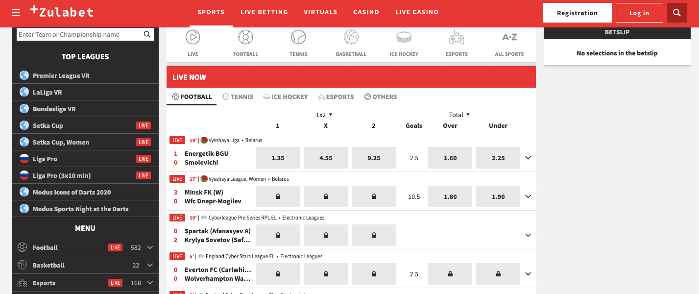 Zulabet betting