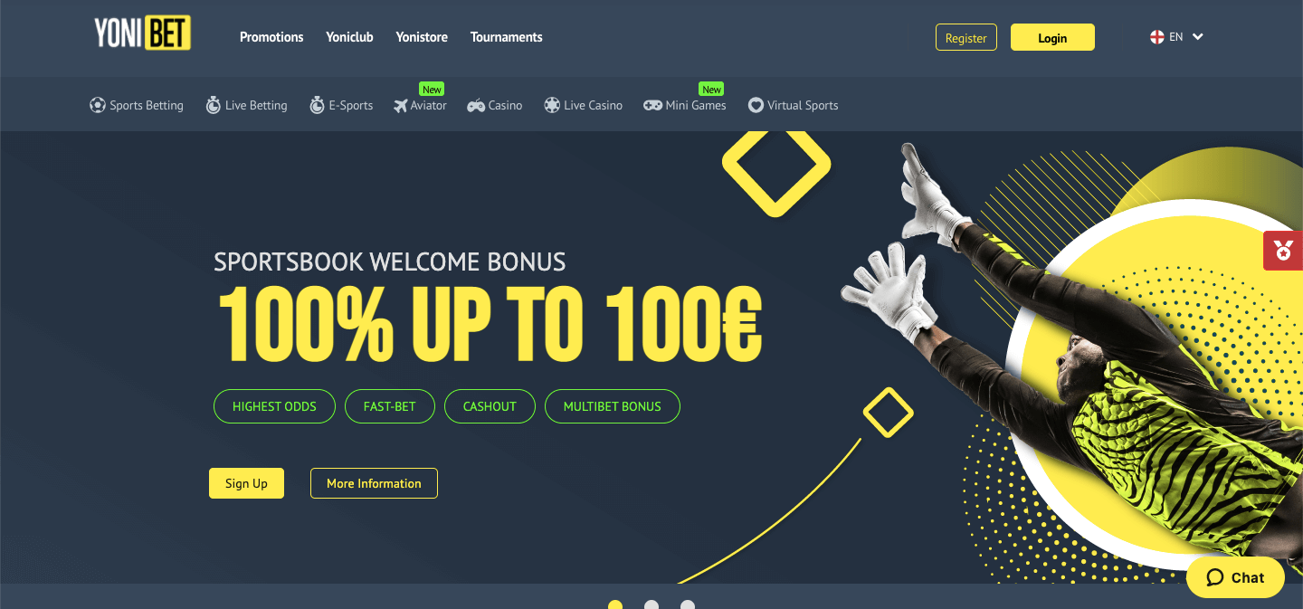 Yonibet Homepage