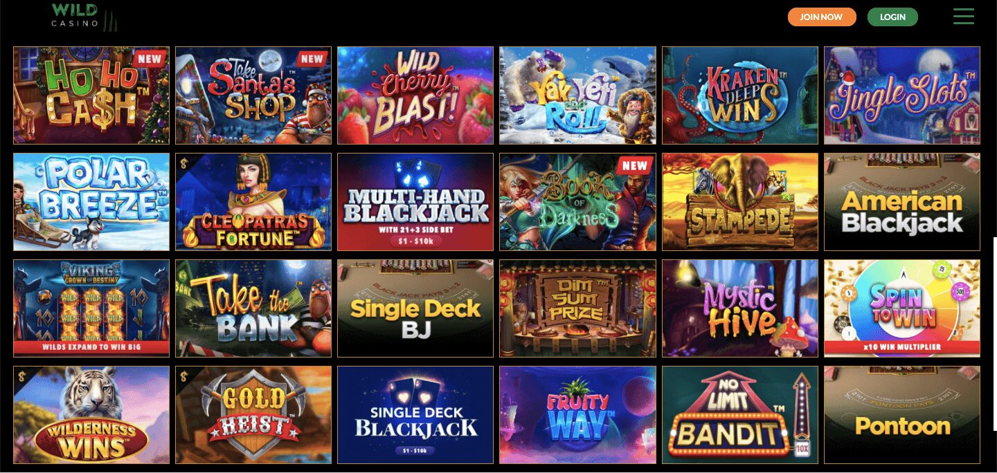 wild casino slot