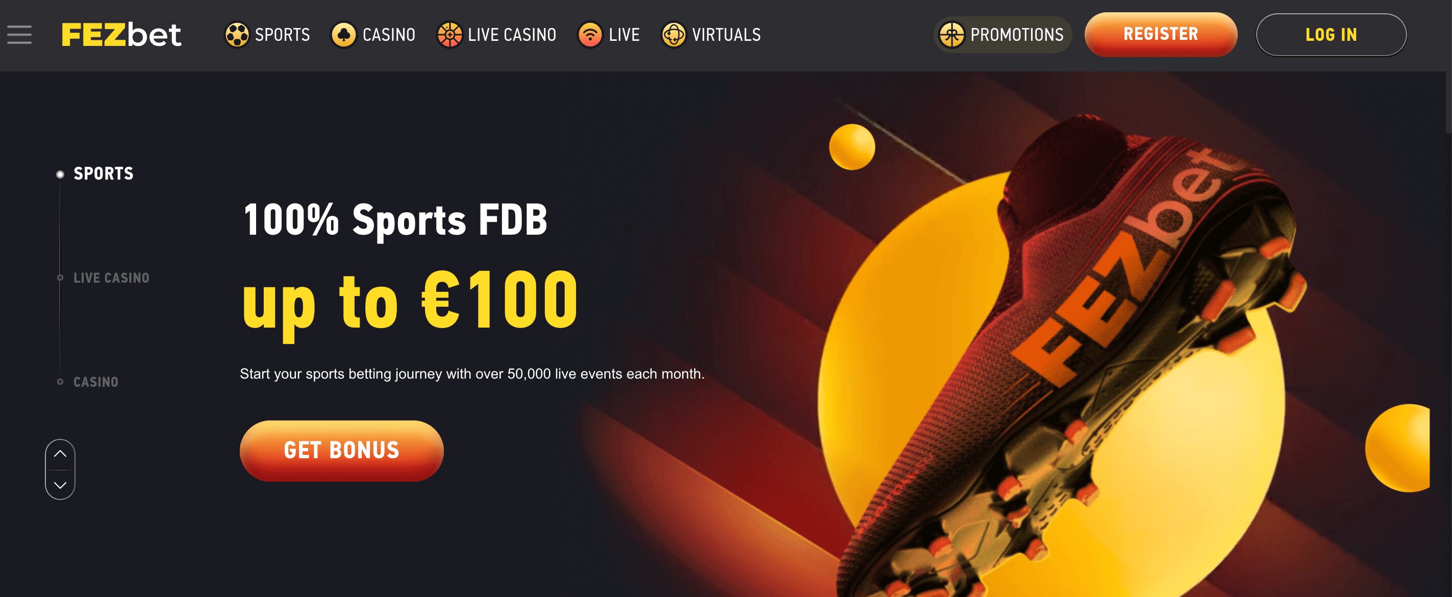 Fezbet homepage