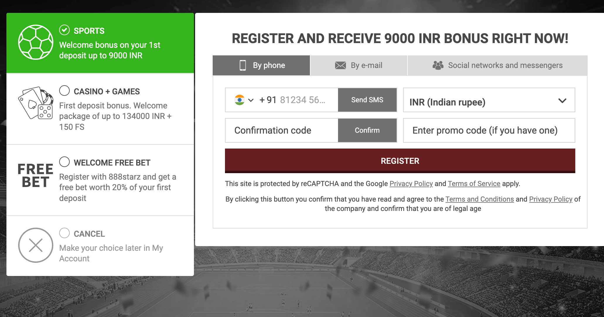 888starz Registration